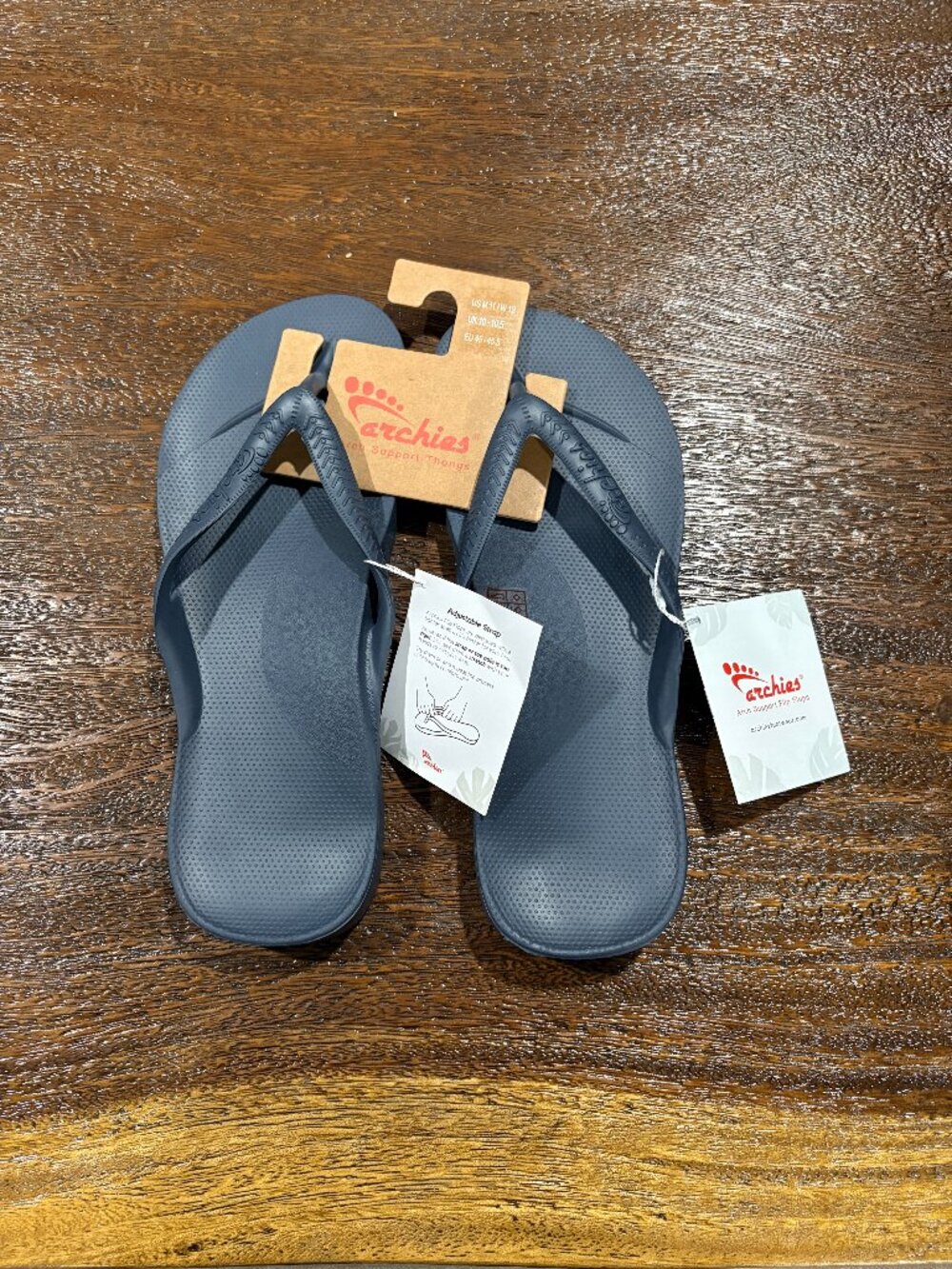 Archies Navy Flip Flops Shoes Sandals  M 11 W 12 NWT NEW adjustable strap
